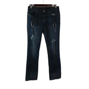 ZCO Destroyed 11 Straight Stitch Pocket Jeans